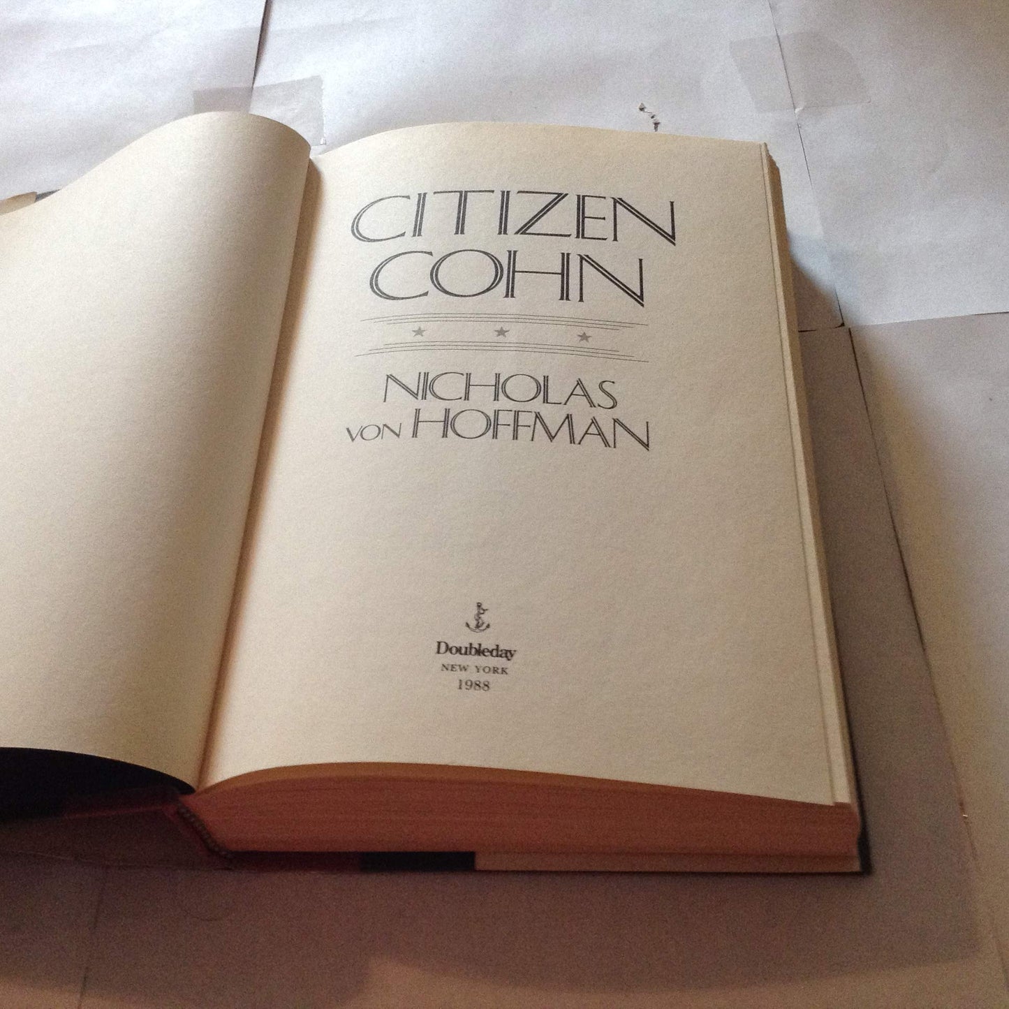 Citizen Cohn by Nicholas von Hoffman (Hardcover)