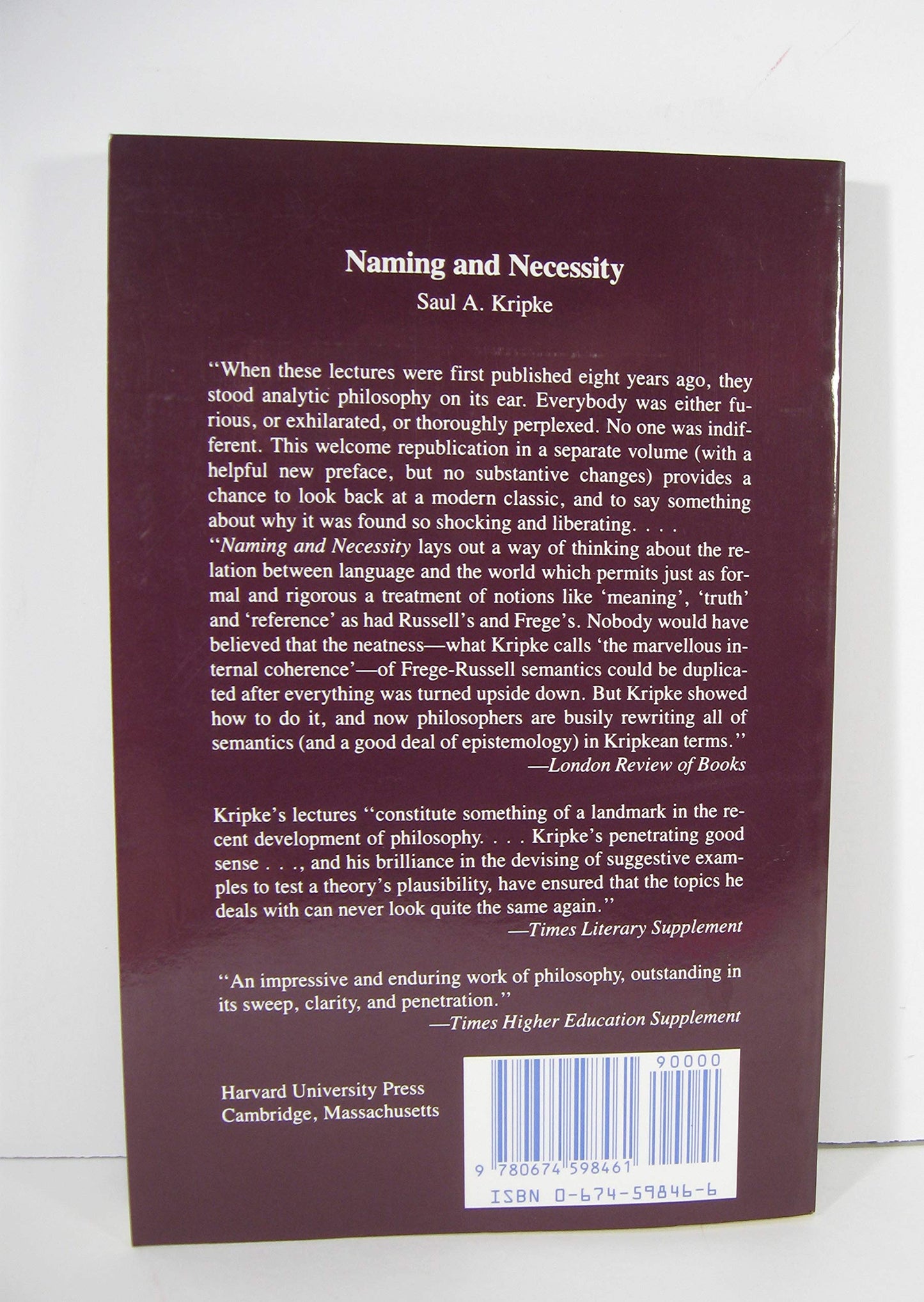 Naming and Necessity by Kripke, Saul A.