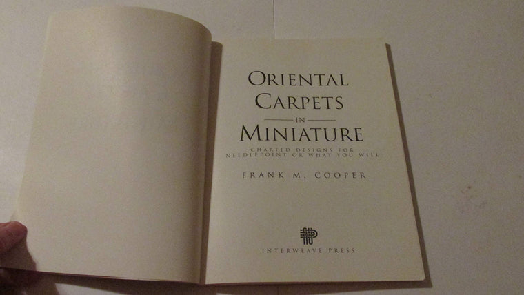 Oriental Carpets in Miniature: Charted Designs for Needlepoint or What You Will — back cover