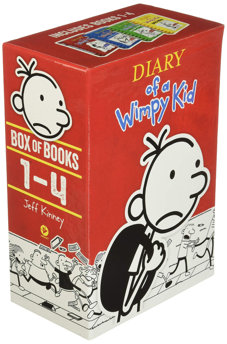 Diary of a Wimpy Kid Box of Books 1-4 Hardcover Gift Set: Diary of a Wimpy Kid, Rodrick Rules, The Last Straw, Dog Days — back cover