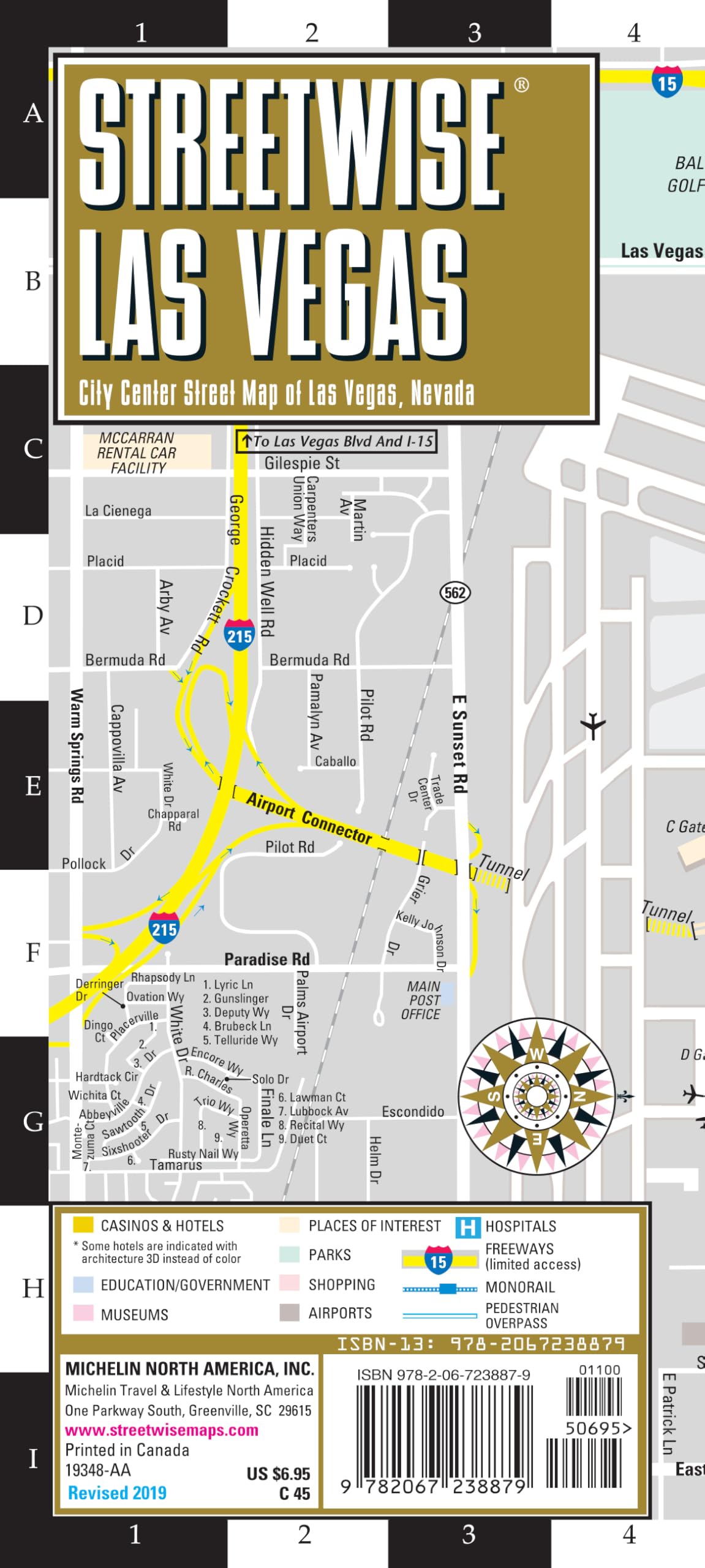 Streetwise Las Vegas Map: Laminated City Center Map of Las V