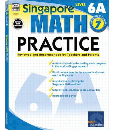 Singapore Math Level 6A 7th Grade Math Workbooks, Singapore
