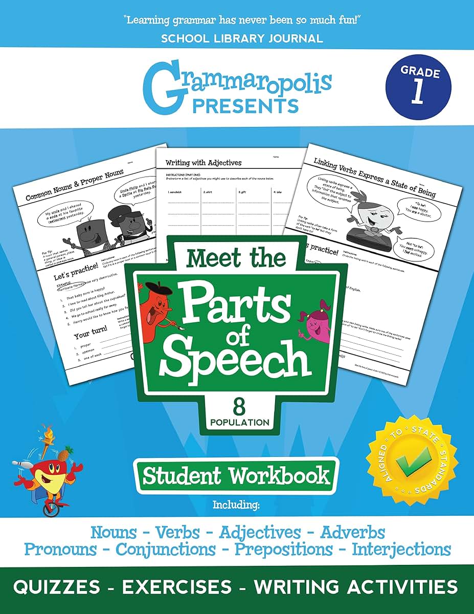 The Parts of Speech Workbook, Grade 1 (Grammaropolis Grammar Workbooks)