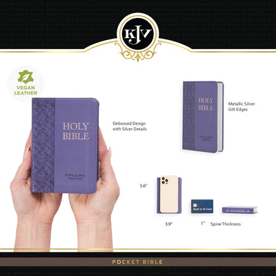 KJV Holy Bible, Mini Pocket Size, Faux Leather Red Letter Ed