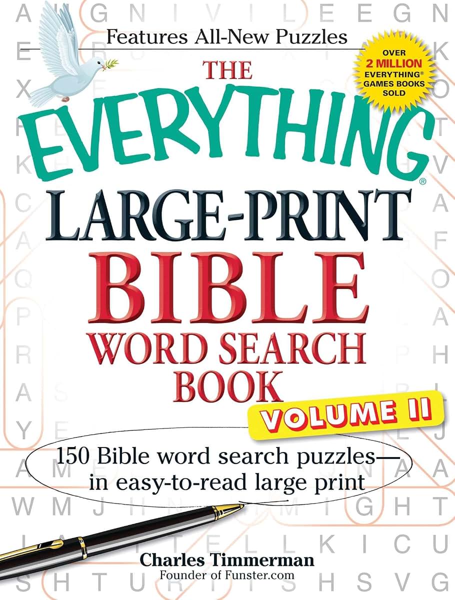 The Everything Large-Print Bible Word Search Book, Volume II: 150 Bible Word Search Puzzles in Easy-to-Read Large Print (Everything Series)