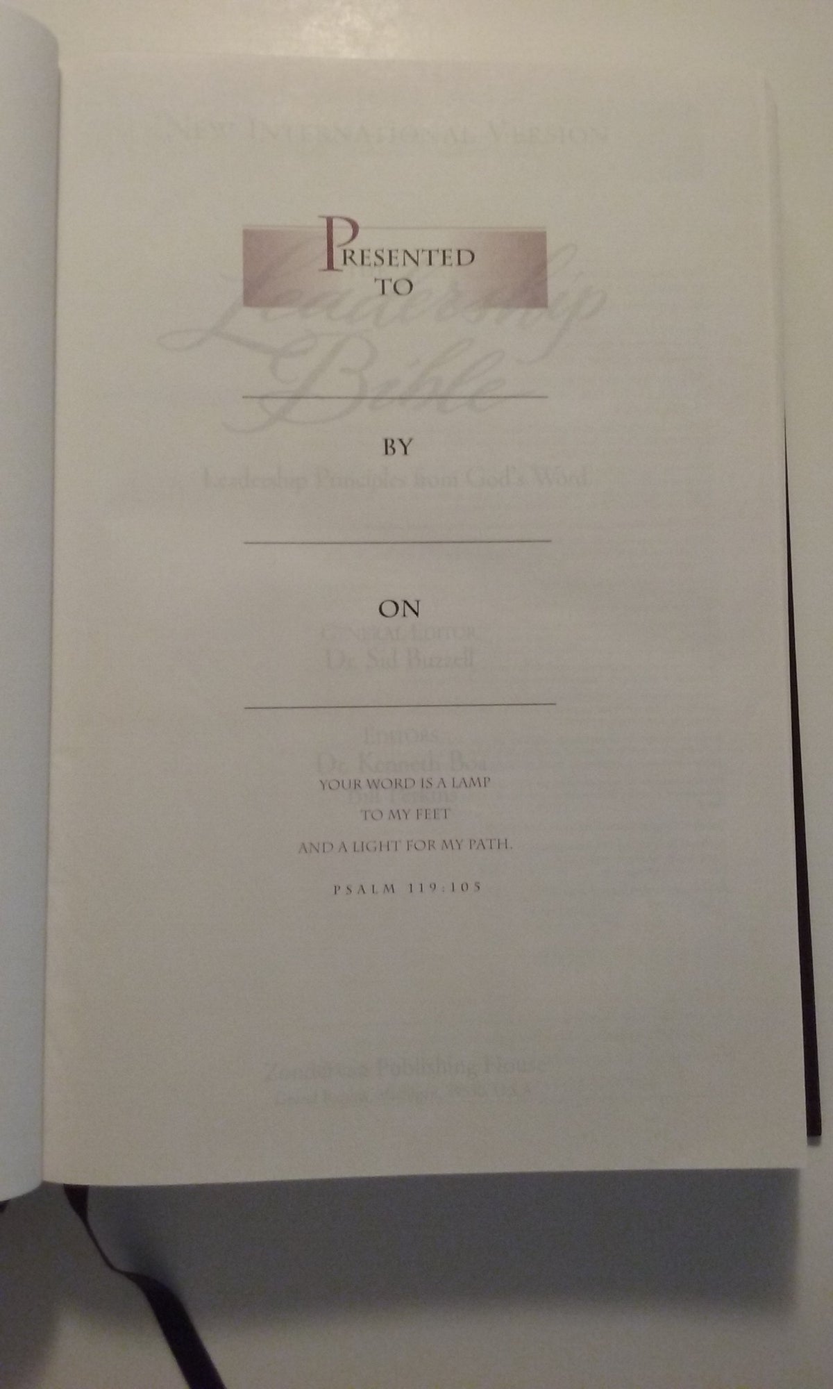 Leadership Bible, The