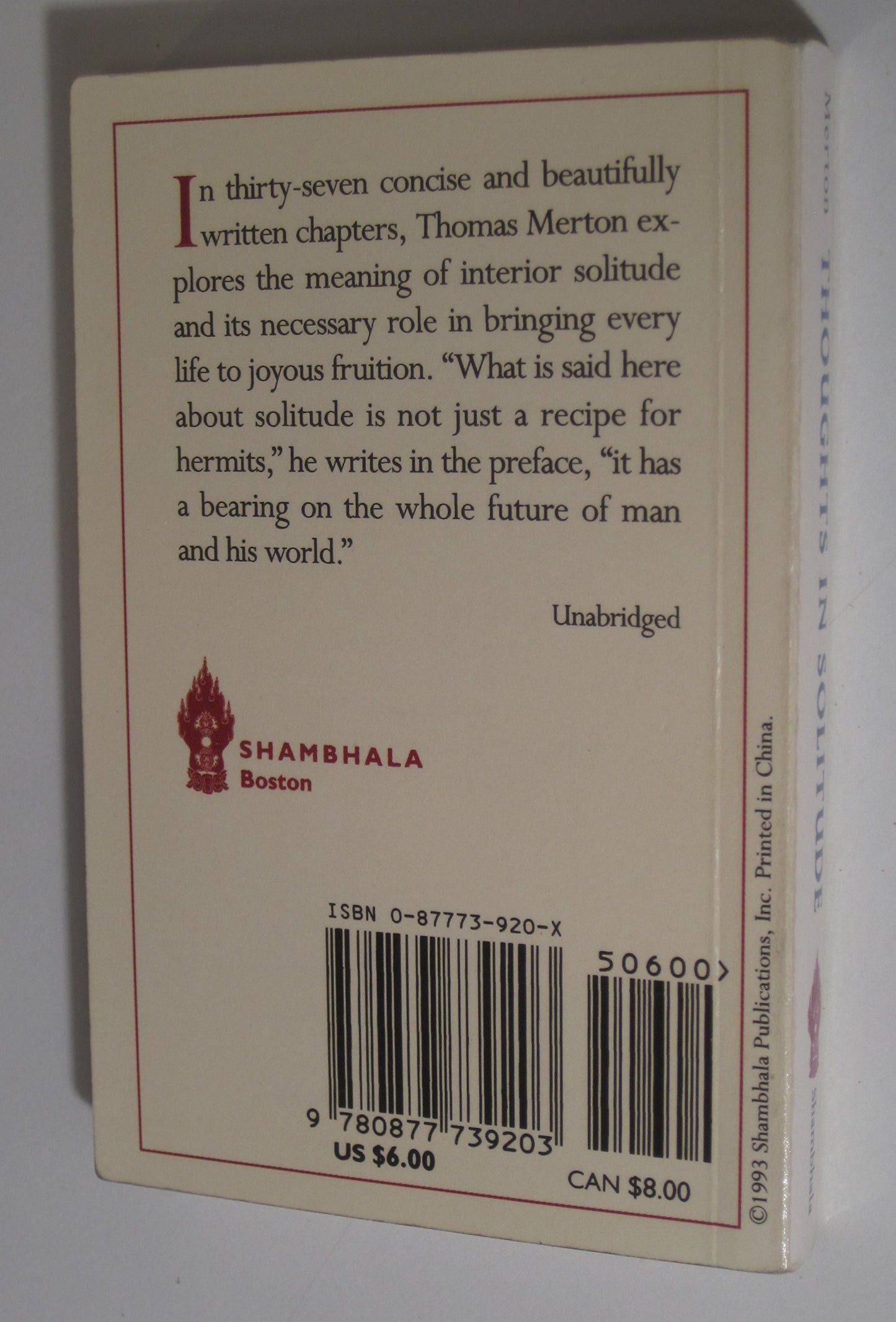 Thoughts in Solitude (Shambhala Pocket Classics)