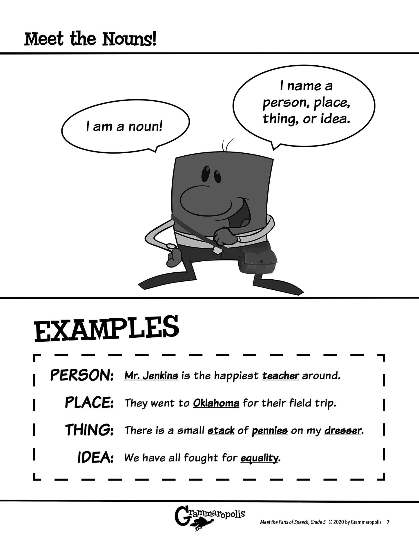 The Parts of Speech Workbook, Grade 5 (Grammaropolis Grammar Workbooks)