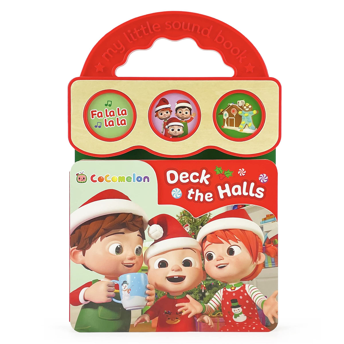CoComelon Deck the Halls: 3-Button Christmas Sound Board Book for Babies and Toddlers, Ages 1-4