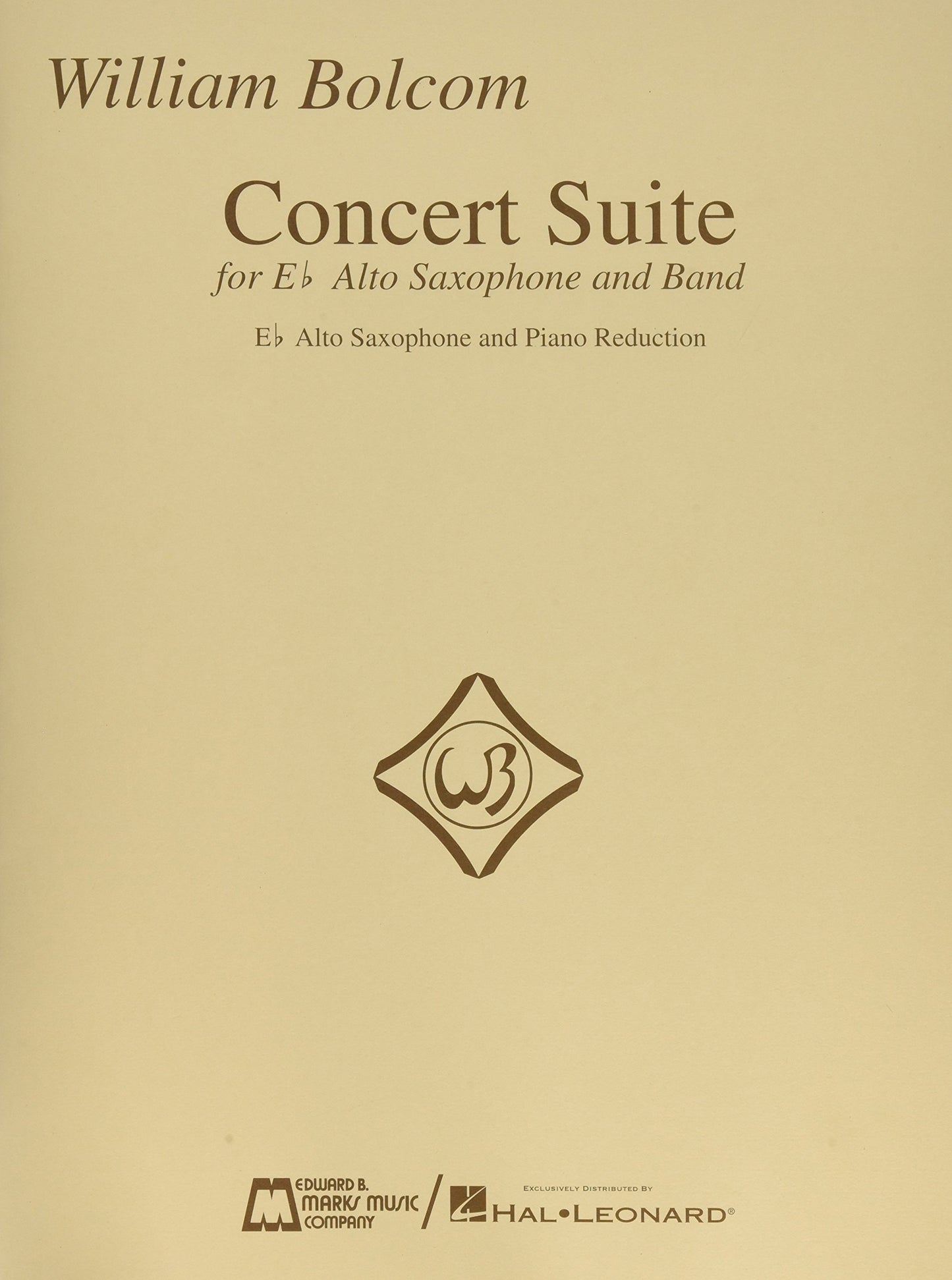 William Bolcom - Concert Suite: for E-Flat Alto Saxophone and Piano