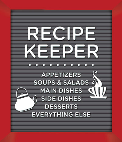 Small Recipe Binder - Recipe Keeper (Letterboard) - Write In Your Own Recipes