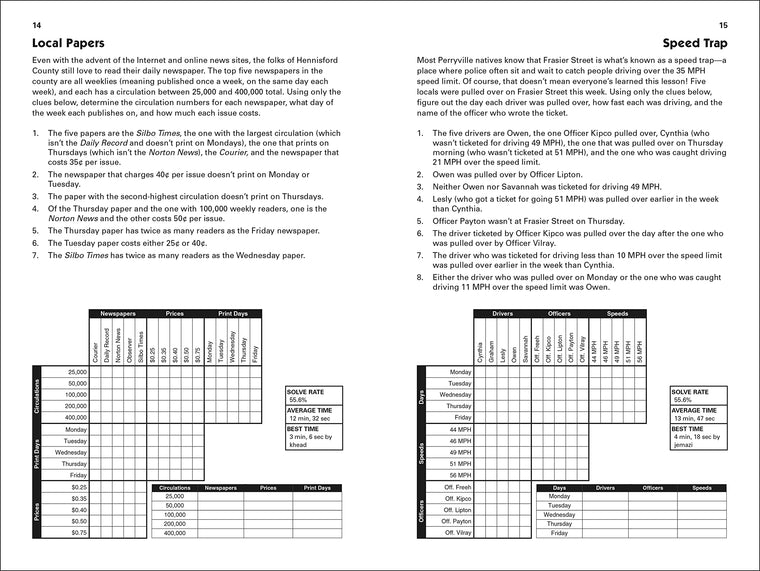 Puzzle Baron's Logic Puzzles: Hours of Brain-Challenging Fun! — back cover