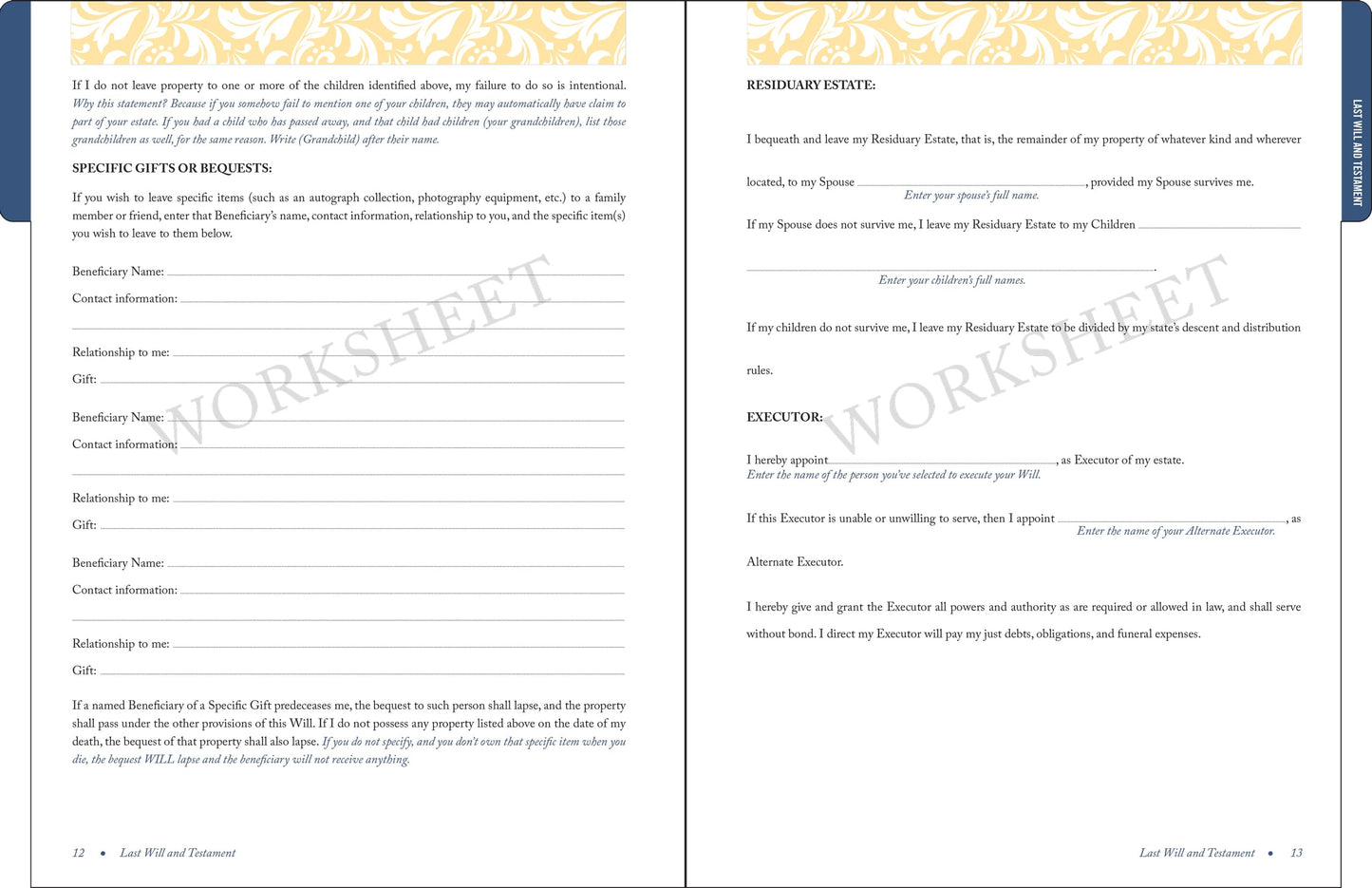 My Family Estate Legal Document Kit (includes Last Will and