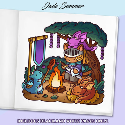 Cozy Kingdom: A Cute Fantasy Coloring Book for Adults and Teens with Knights, Dragons, Unicorns, Fairies, and More! (Cozy Coloring Books)