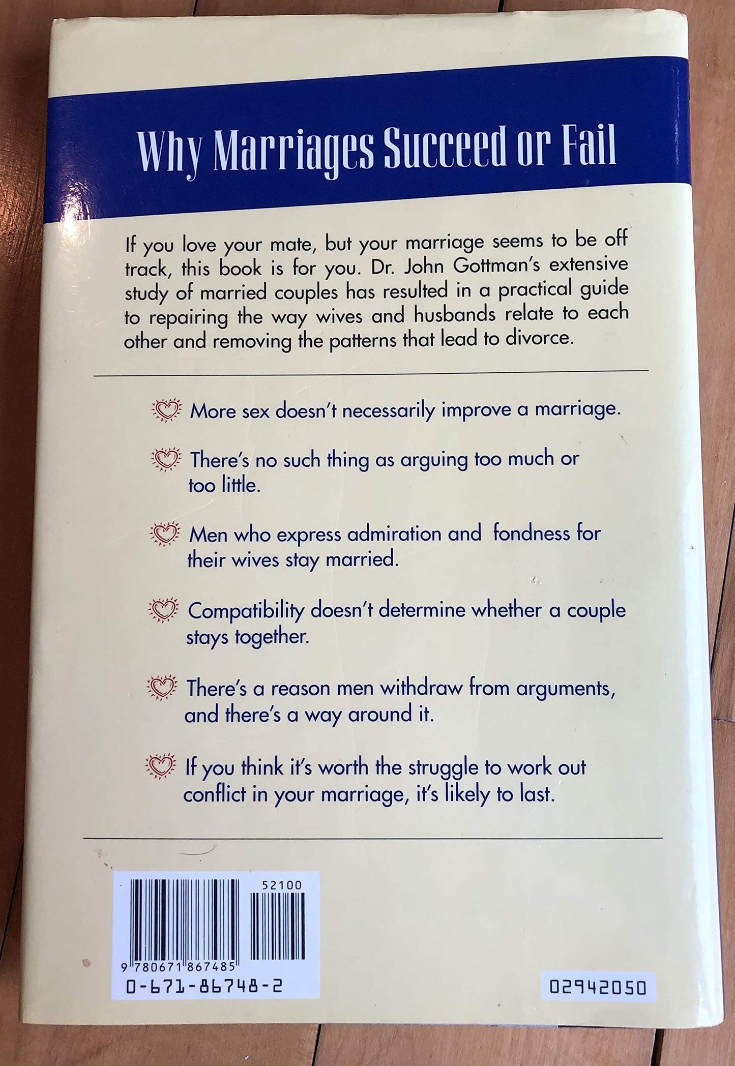 Why Marriages Succeed or Fail: What You Can learn from the Breakthrough Research to Make Your Marriage Last