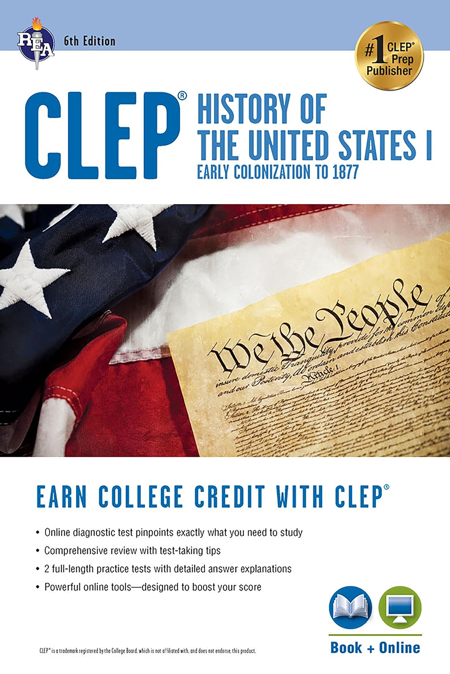 CLEP? History of the U.S. I Book + Online (CLEP Test Preparation)