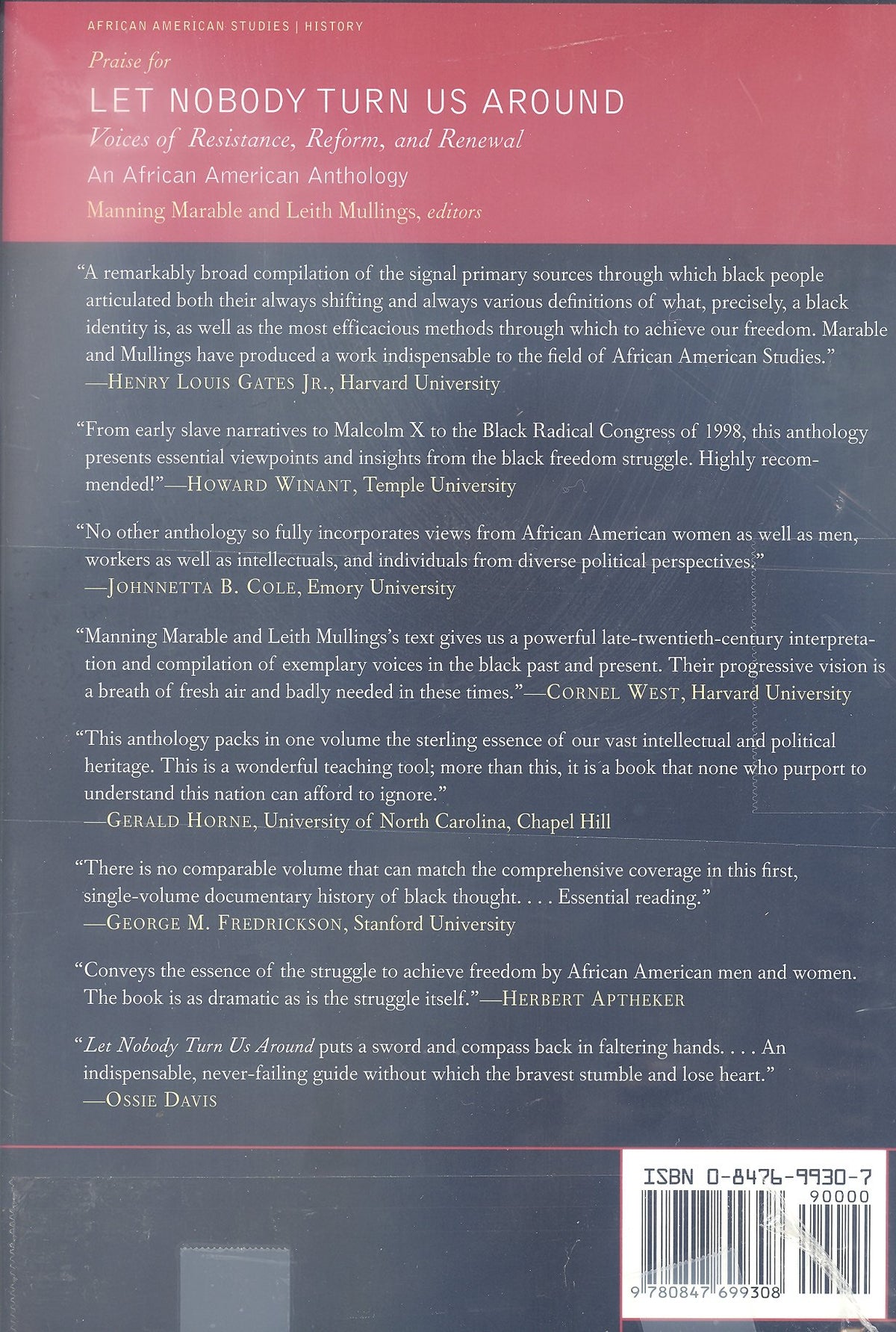 Let Nobody Turn Us Around: Voices on Resistance, Reform, and Renewal: An African American Anthology