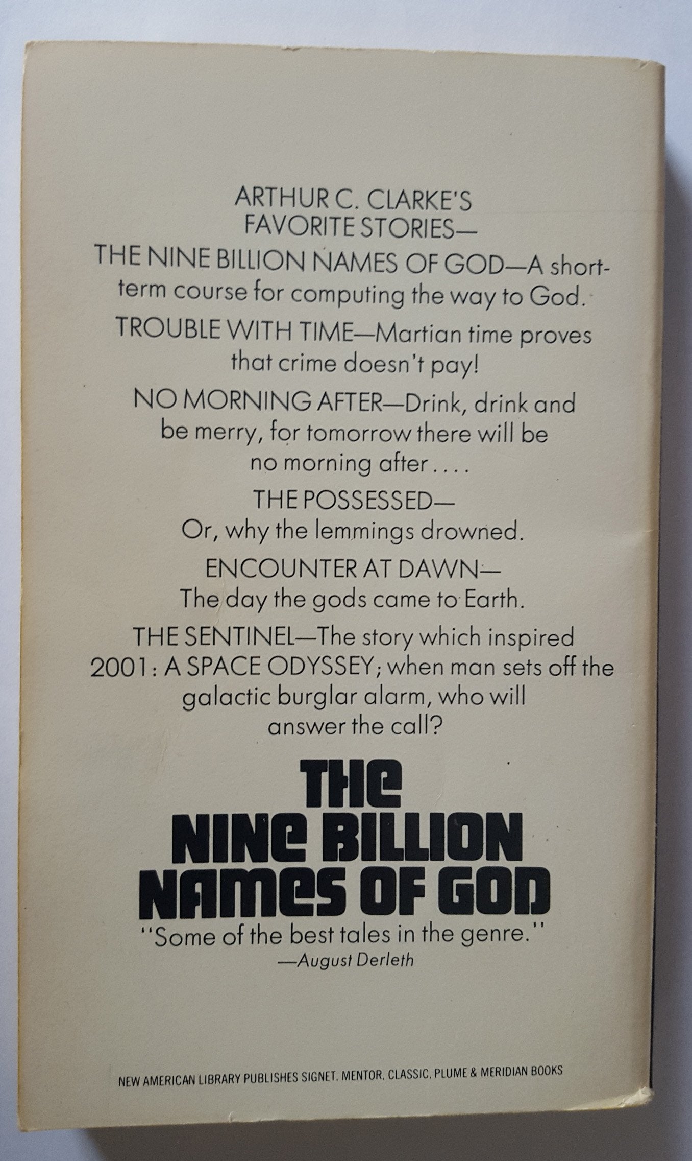 Nine Billion Names of God by Clarke, Arthur C.