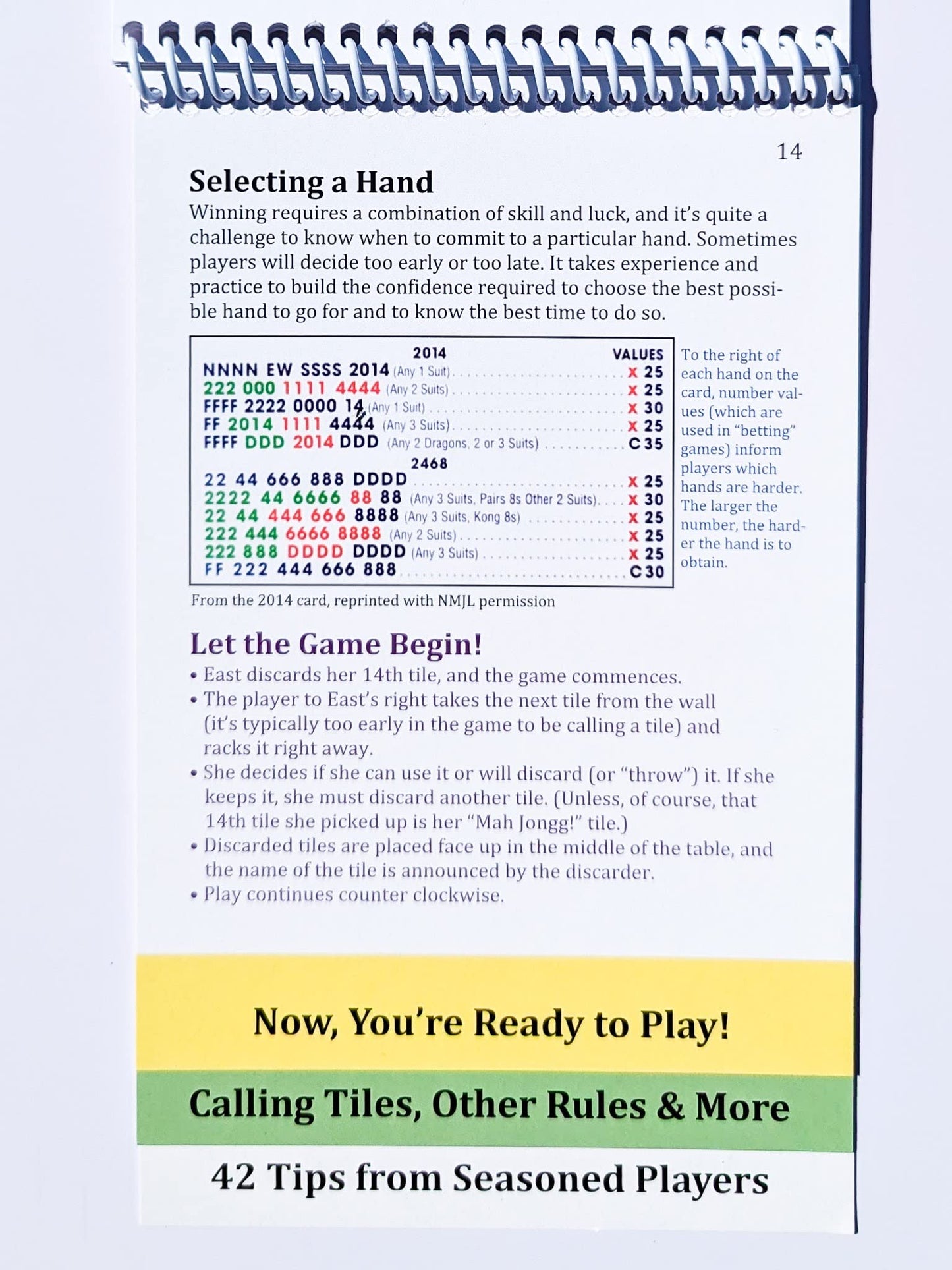 Lets Play Modern American Mah Jongg! A Flipbook Reference Guide (Second Edition)