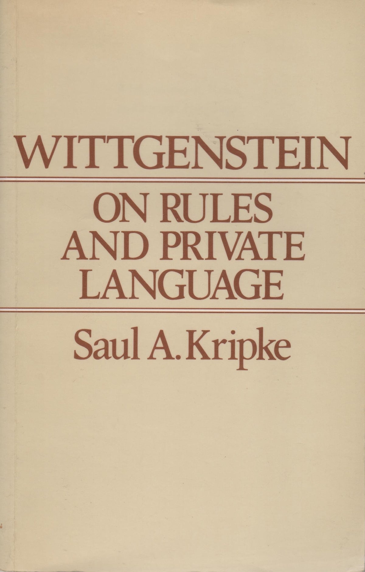Wittgenstein on Rules and Private Language: An Elementary Exposition