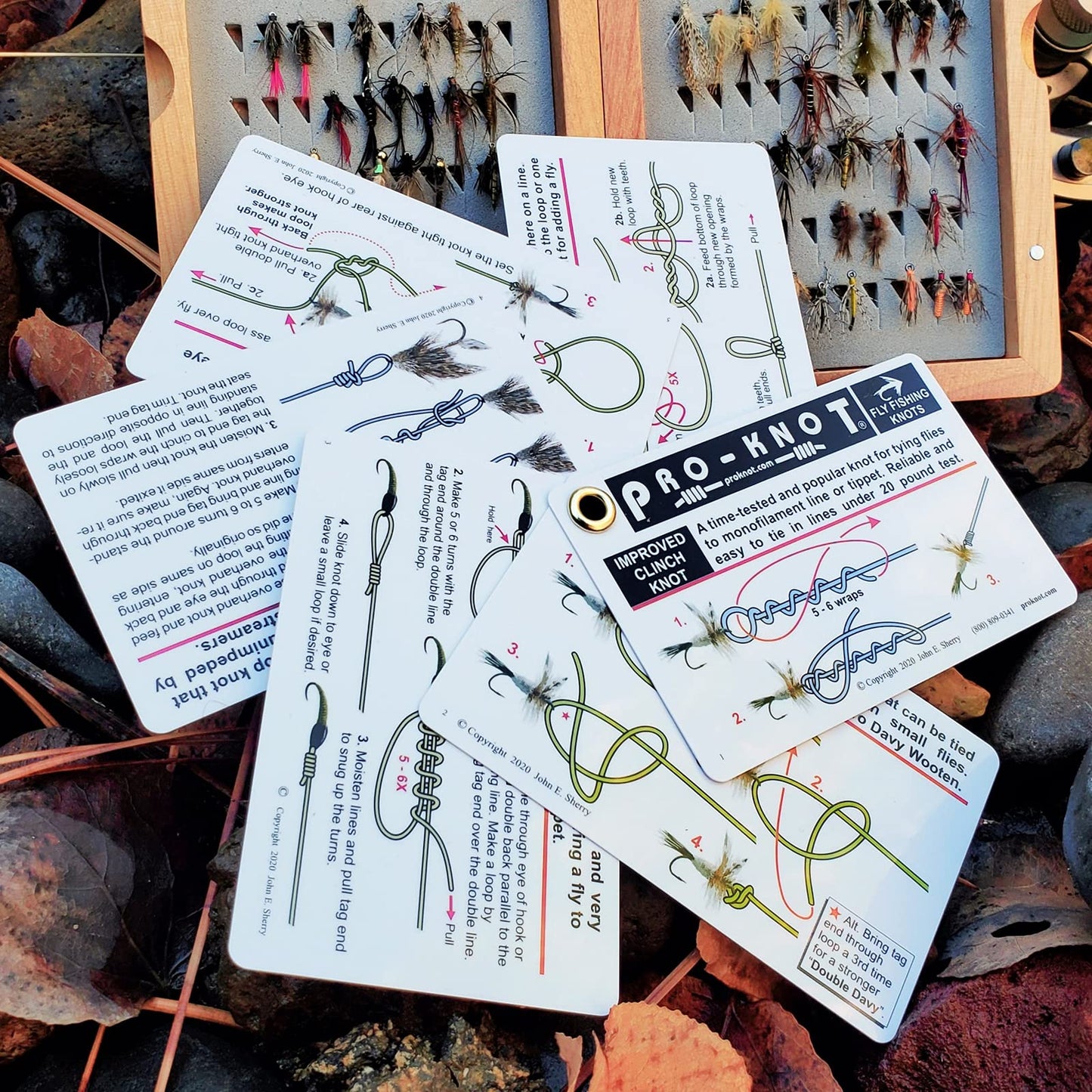 Pro-Knot Fly Fishing Knot Cards - Waterproof Knot Cards With 12 Best Fly Fishing Knots Easy To Follow Knot Tying Instructions Fly Fisherman Gift Idea