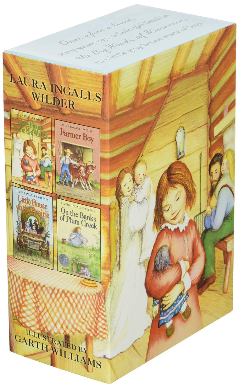Little House 4-Book Box Set: Little House in the Big Woods, Farmer Boy, Little House on the Prairie, On the Banks of Plum Creek — back cover