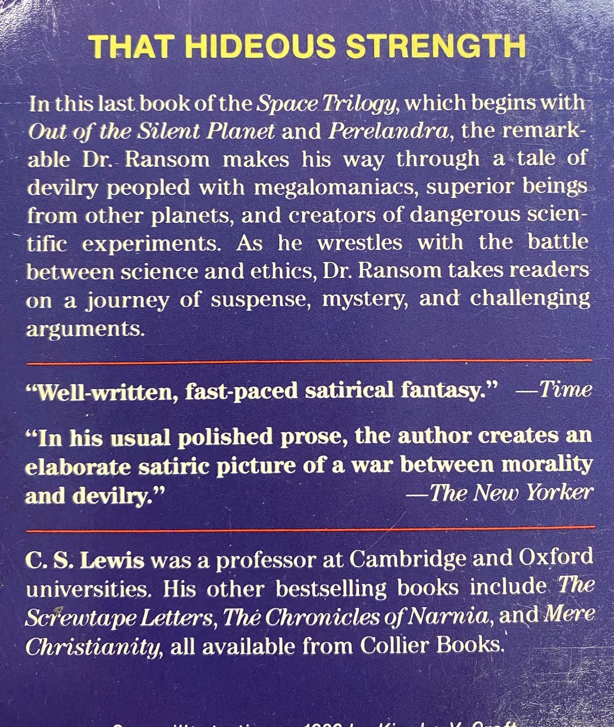 Space Trilogy: Out of the Silent Planet, Perelandra, That Hideous Strength (Boxed Set)