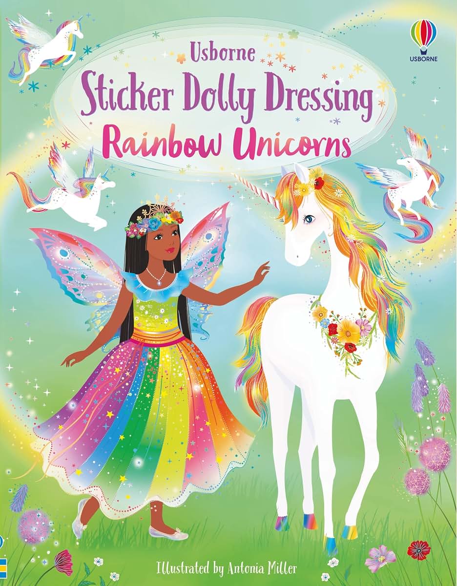 Sticker Dolly Dressing Rainbow Unicorns: A Magical Sticker Book About Unicorns and Fairies for Kids (Ages 5-8)