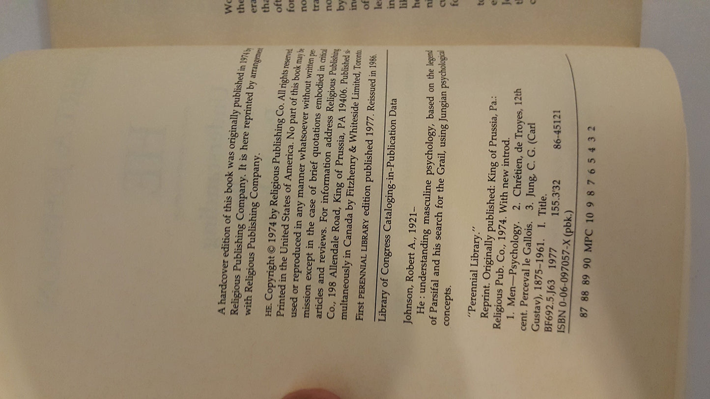 He: Understanding Masculine Psychology by Robert A. Johnson