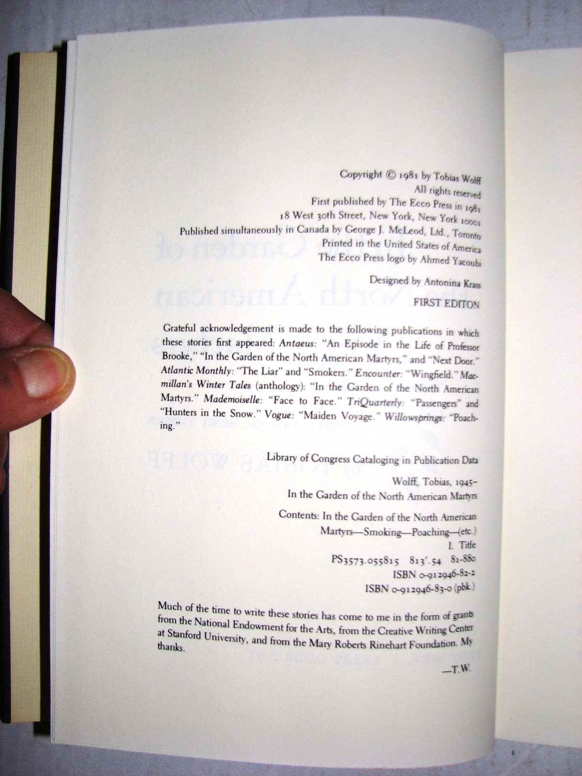 In the garden of the North American martyrs: A collection of short stories