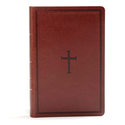 KJV Large Print Personal Size Reference Bible, Brown Leathertouch Indexed, Red Letter, Pure Cambridge Text, Presentation Page, Cross-References, Full-Color Maps, Easy-to-Read Bible MCM Type
