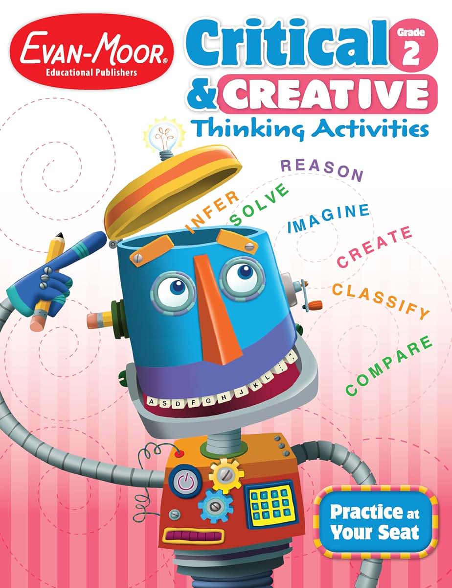 Evan-Moor Critical and Creative Thinking Activities Teacher's Resource Book, Grade 2 (Critical and Creating Thinking Activities)