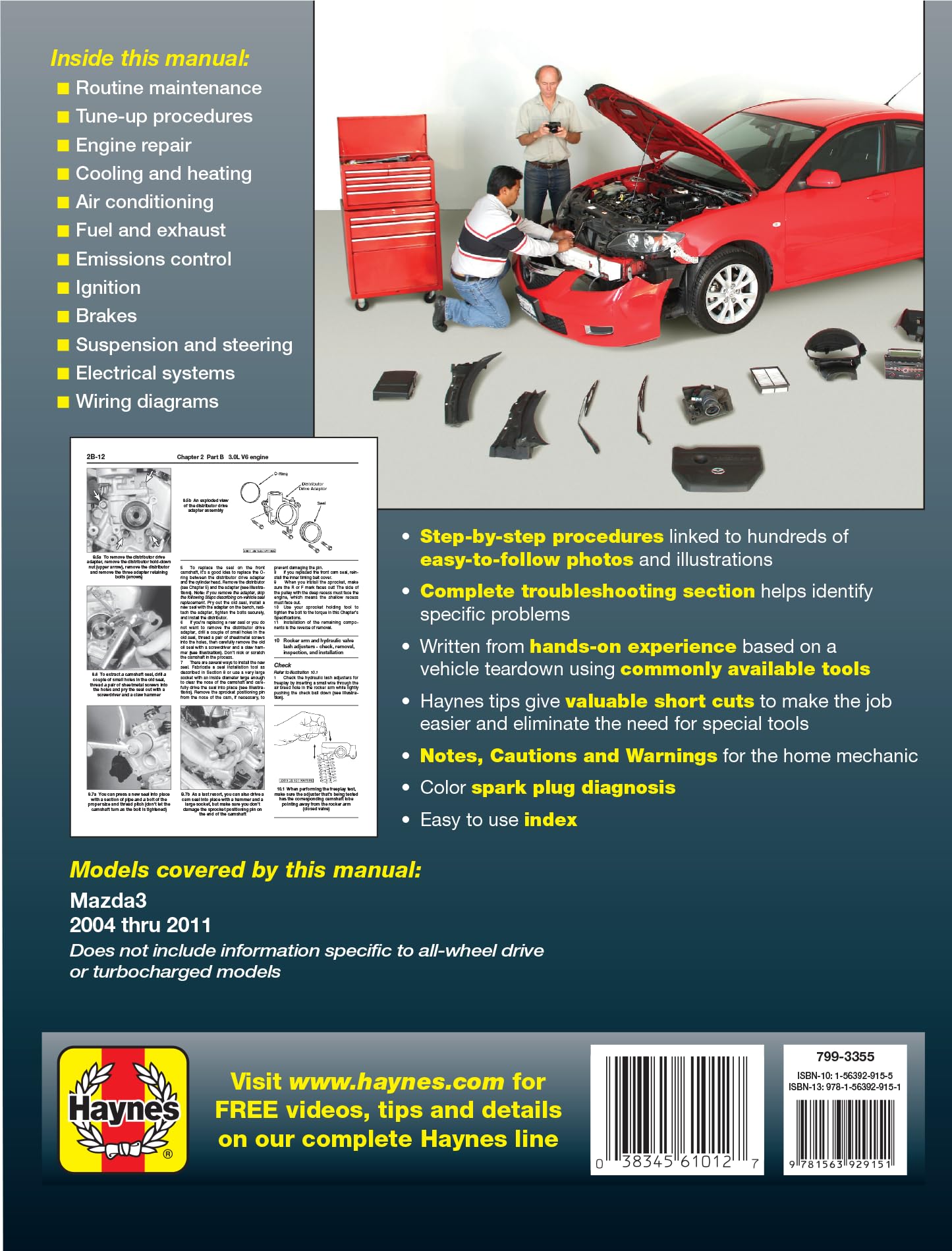 Mazda Mazda3 2004 thru 2011 Haynes Repair Manual