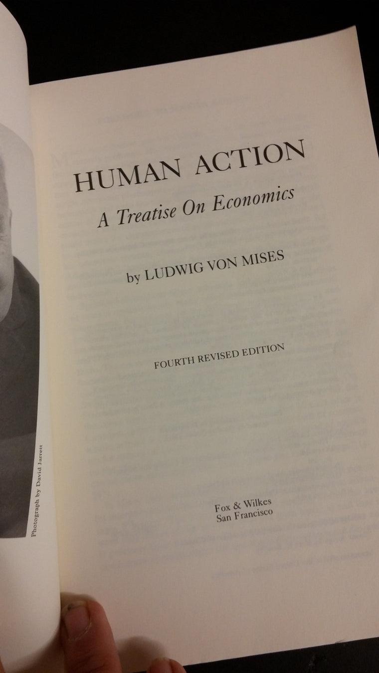 Human Action: A Treatise on Economics — back cover