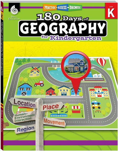 180 Days: Geography for Kindergarten: Practice, Assess, Diagnose