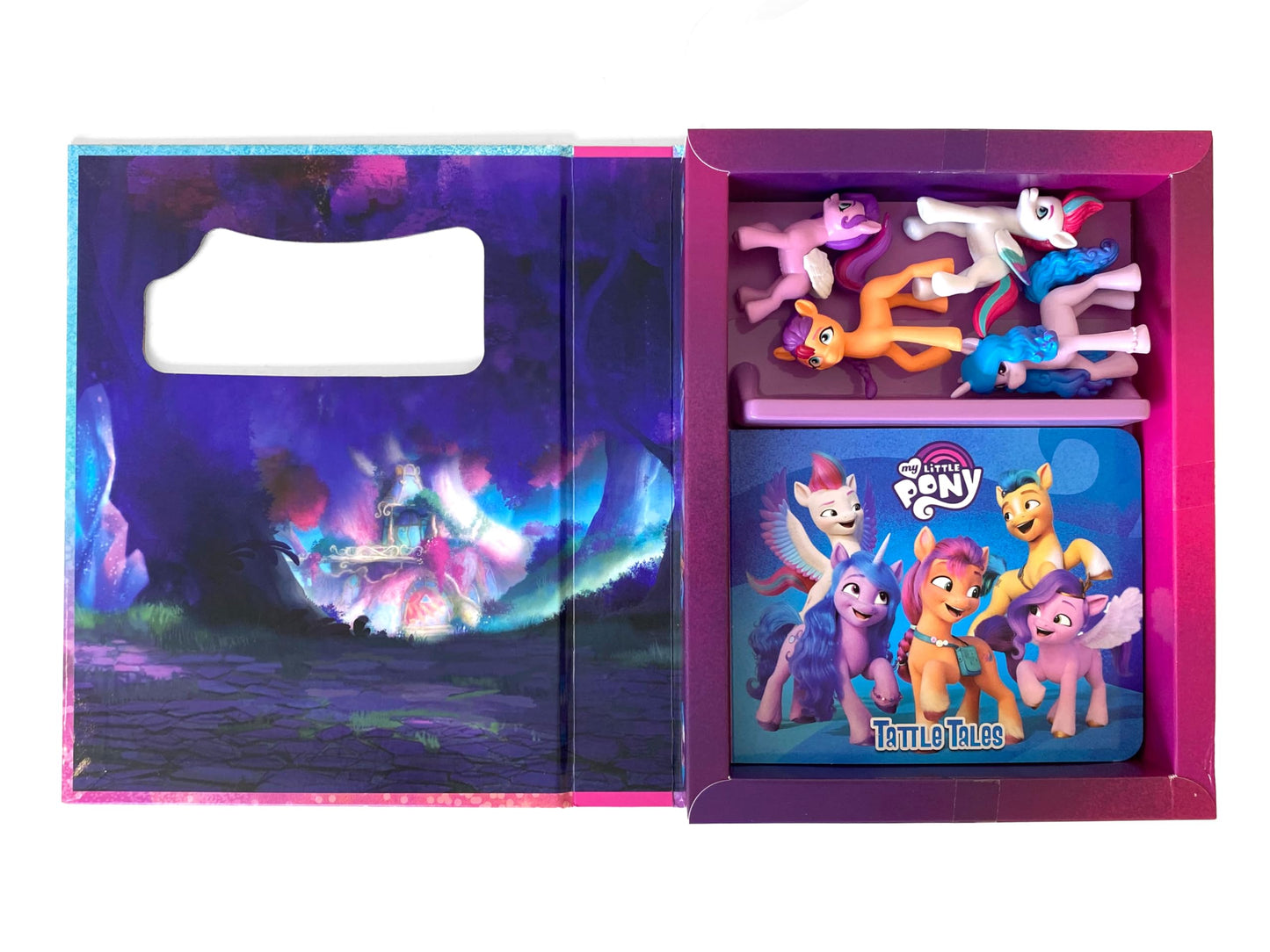 My Little Pony Tattle Tales - Activity Books for kids, 12-page storybook, 4 figurines