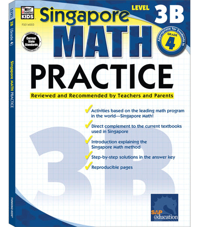 Singapore Math - Level 3B Math Practice Workbook for 4th Grade