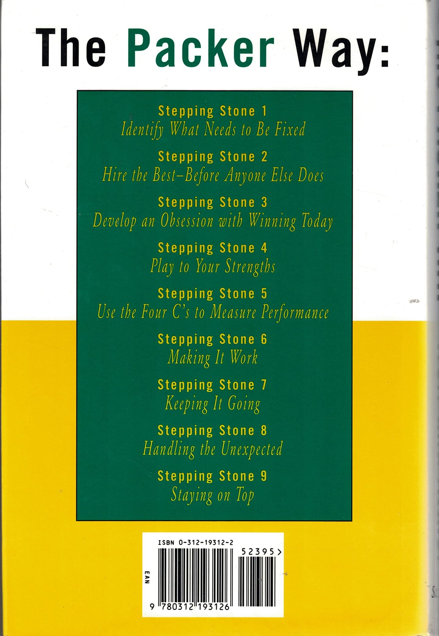 The Packer Way : Nine Stepping Stones to Building a Winning Organization