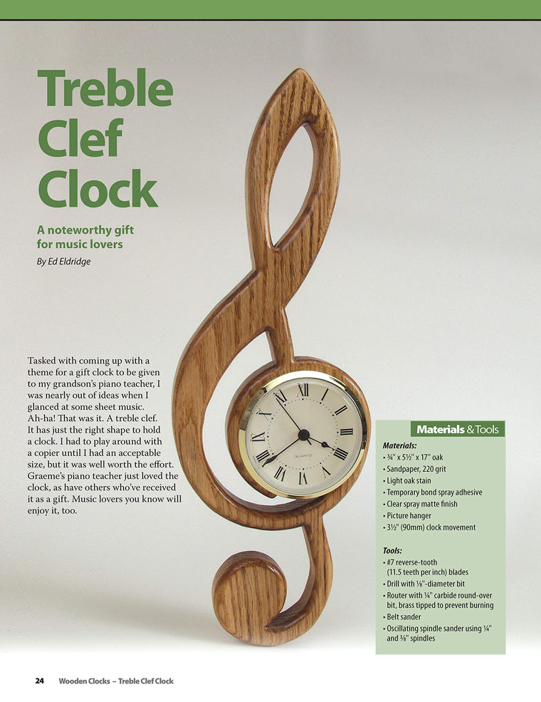 Wooden Clocks: 31 Favorite Projects & Patterns (Fox Chapel Publishing) Cases for Grandfather, Pendulum, Desk Clocks & More with Your Scroll Saw; Includes Beginner, Intermediate, and Advanced Designs — back cover