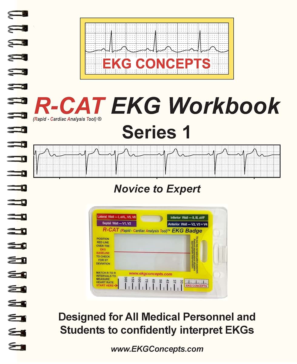 R-CAT EKG Workbook Series 1 - Includes R-CAT EKG Badge