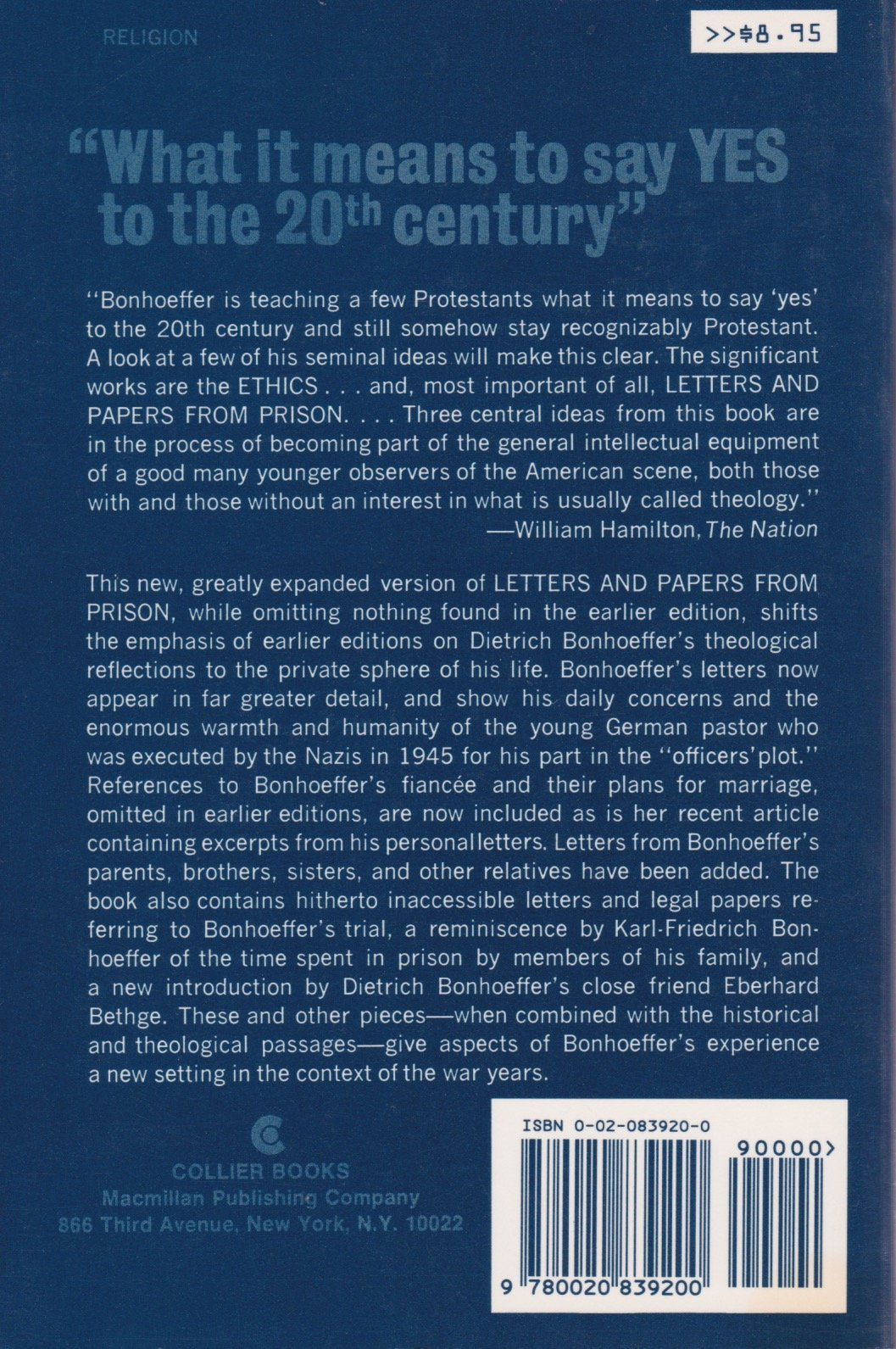 LETTERS AND PAPERS FROM PRISON