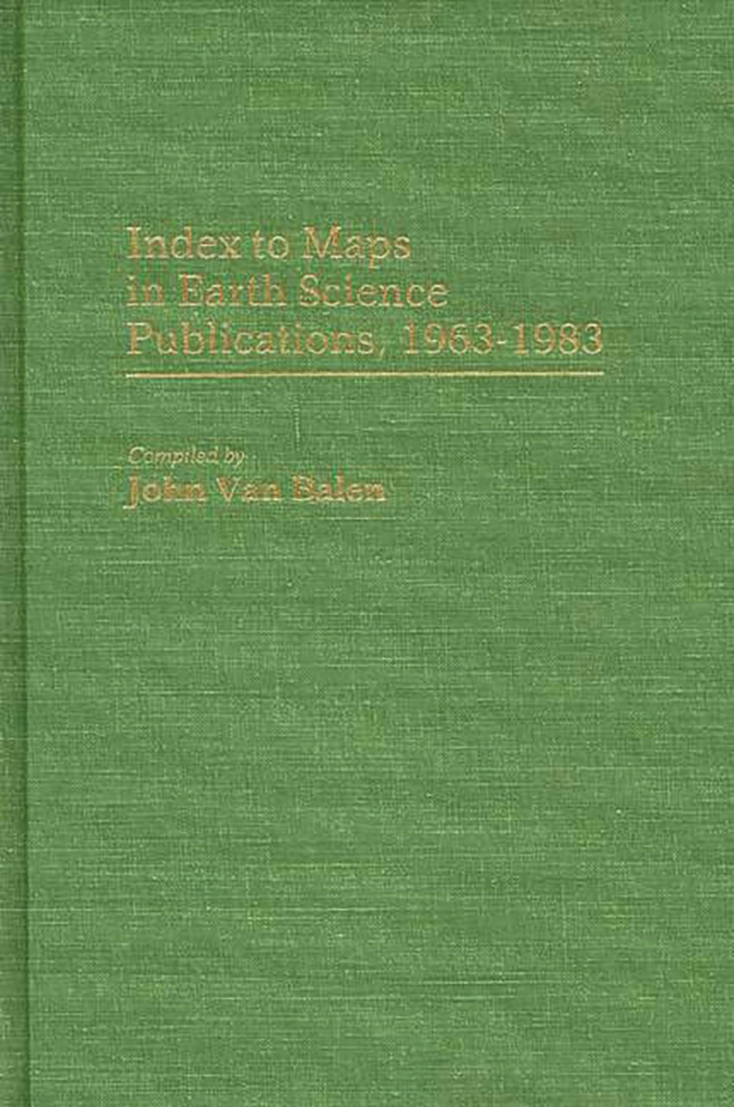 Index to Maps in Earth Science Publications, 1963-1983