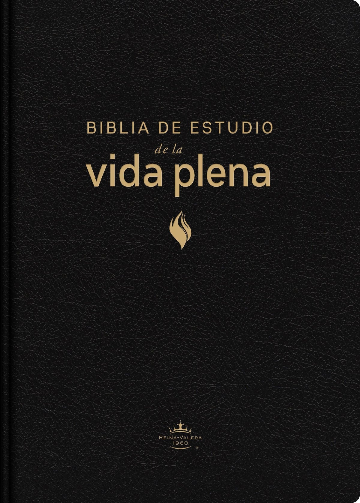 RVR60, Biblia de estudio de la vida plena, Edicin clsica, Piel fabricada, Negro, Palabras de Jess en rojo, Comfort Print (Spanish Edition)