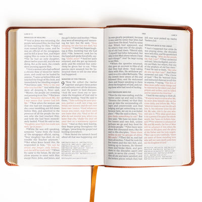 NASB Large Print Personal Size Reference Bible, Burnt Sienna LeatherTouch, Red Letter, Presentation Page, Cross-References, Full-Color Maps, Easy-to-Read Bible Karmina Type