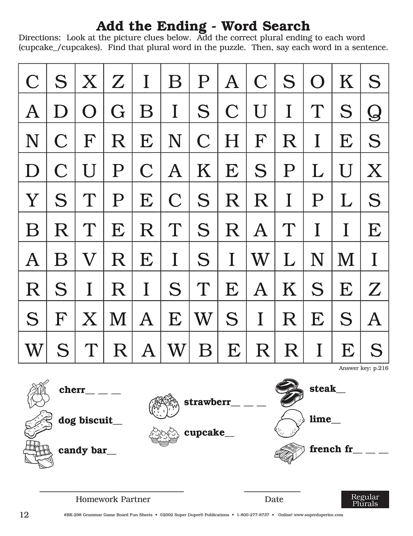 Super Duper Publications Say and Do Grammar Game Board Fun Sheets Educational Resource for Children