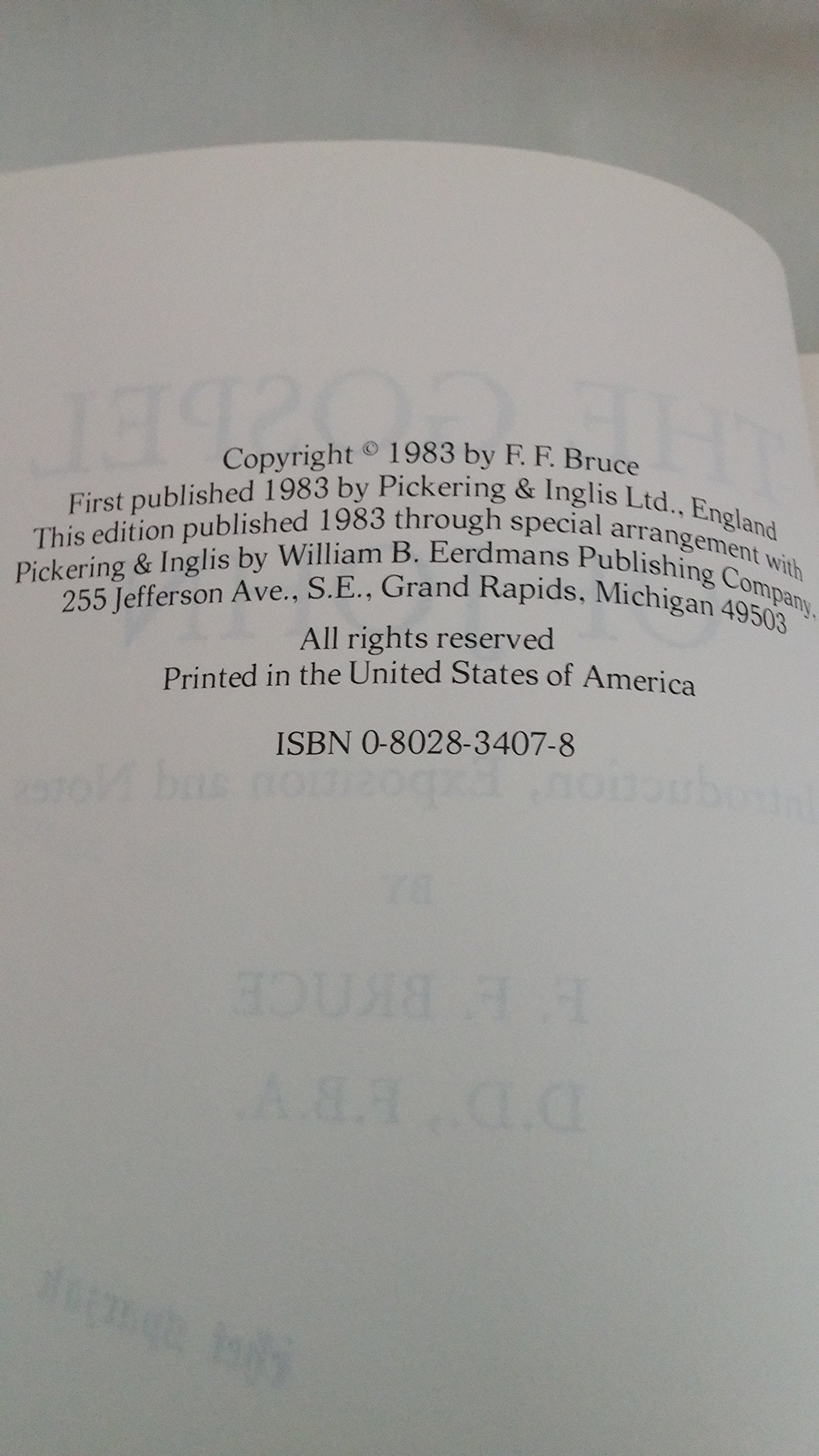 The Gospel of John by F. F. Bruce