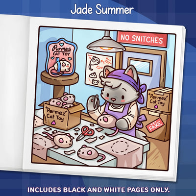 Cat Crimes: Cozy Coloring Book for Adults and Teens with Funny Scenes for Cat Lovers