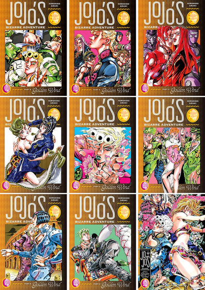 JoJo's Bizarre Adventure Part 5: Golden Wind Volume 1-9 Books Collection Set