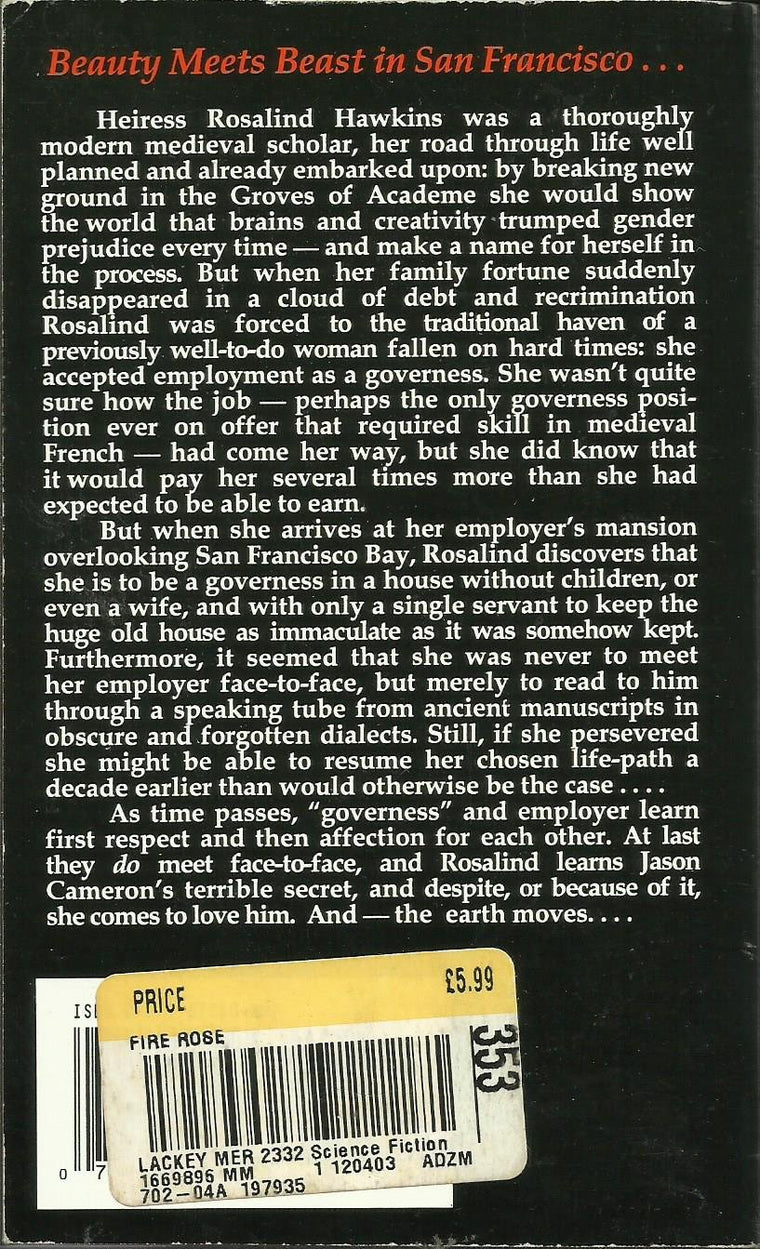 The Fire Rose (The Elemental Masters Fairy Tales) — back cover