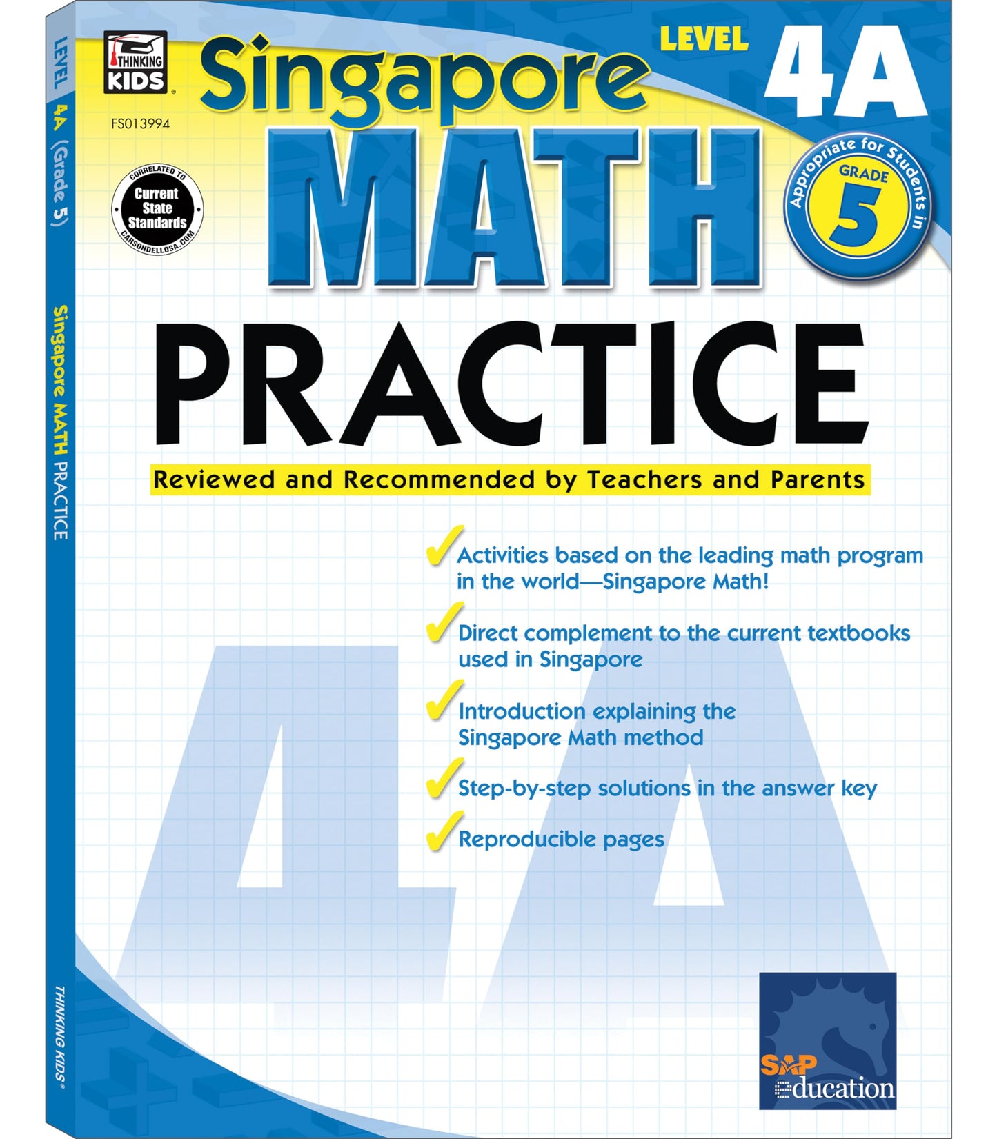 Singapore Math - Level 4A Math Practice Workbook for 5th Grade, Paperback, Ages 10-11 with Answer Key